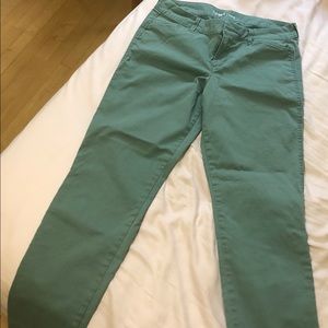 old navy green pixie pants